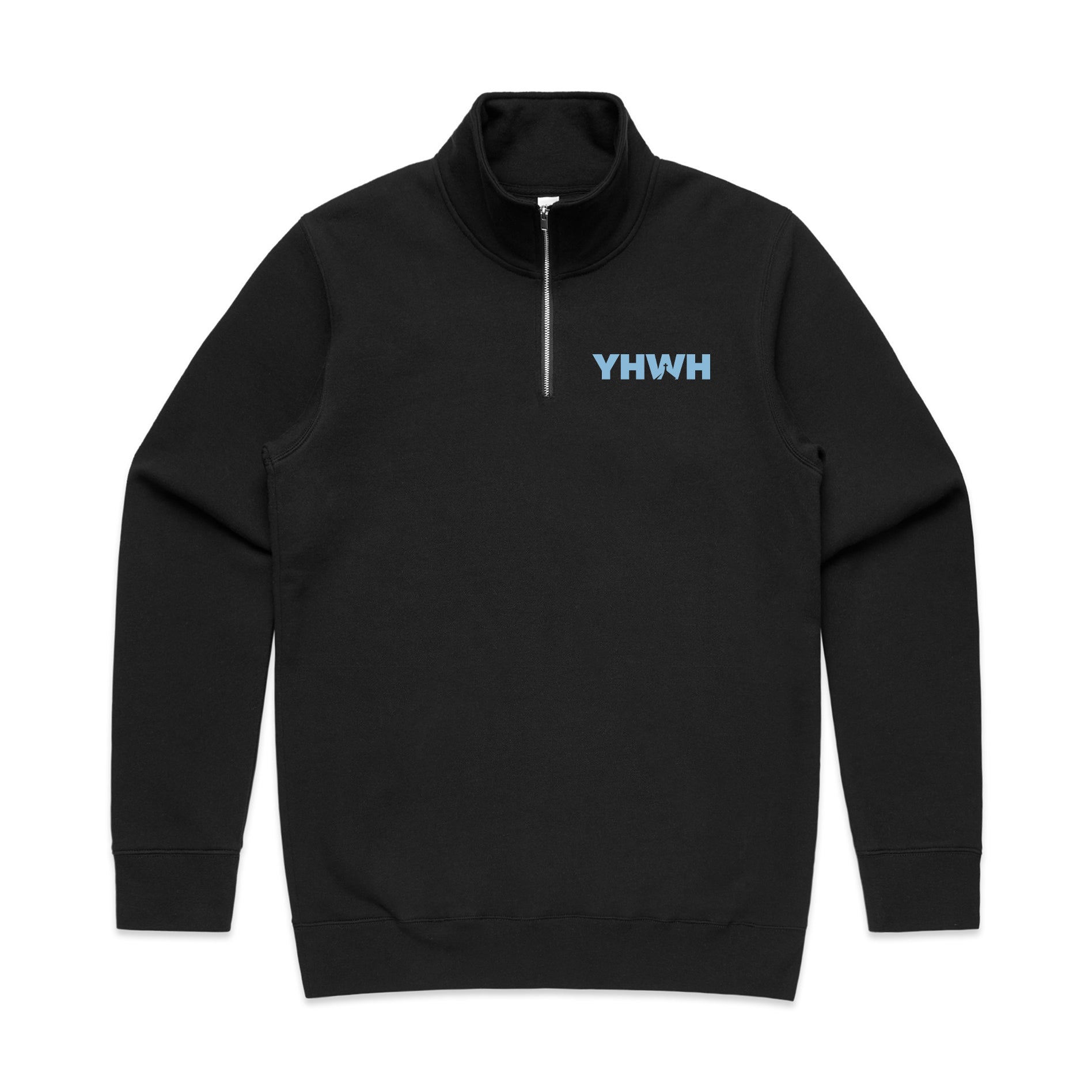 YHWH CROSS PREMIUM HALF ZIP - LIGHT BLUE