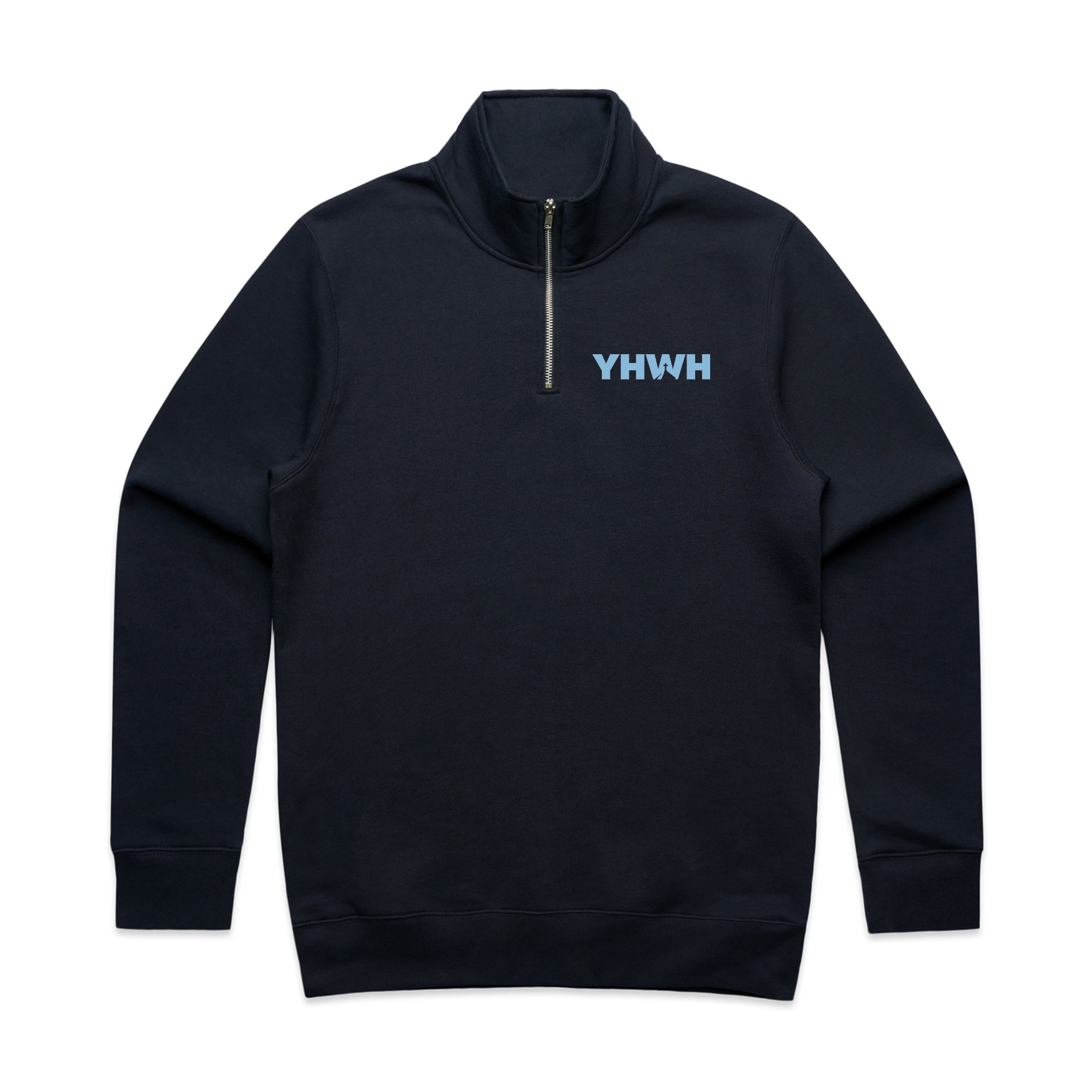 YHWH CROSS PREMIUM HALF ZIP - LIGHT BLUE