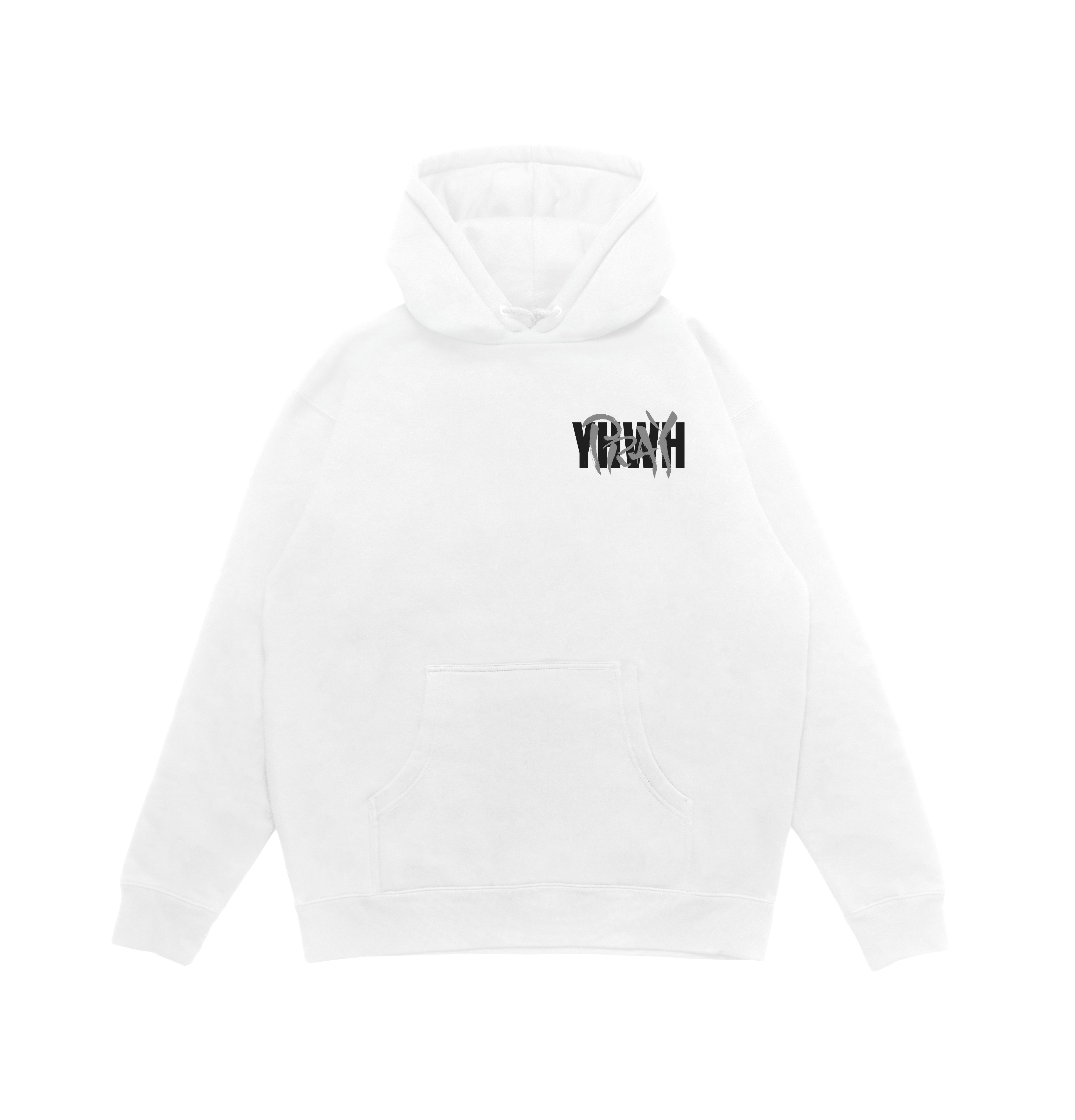 YHWH PRAY HEAVYWEIGHT UNISEX HOODIE - WHITE