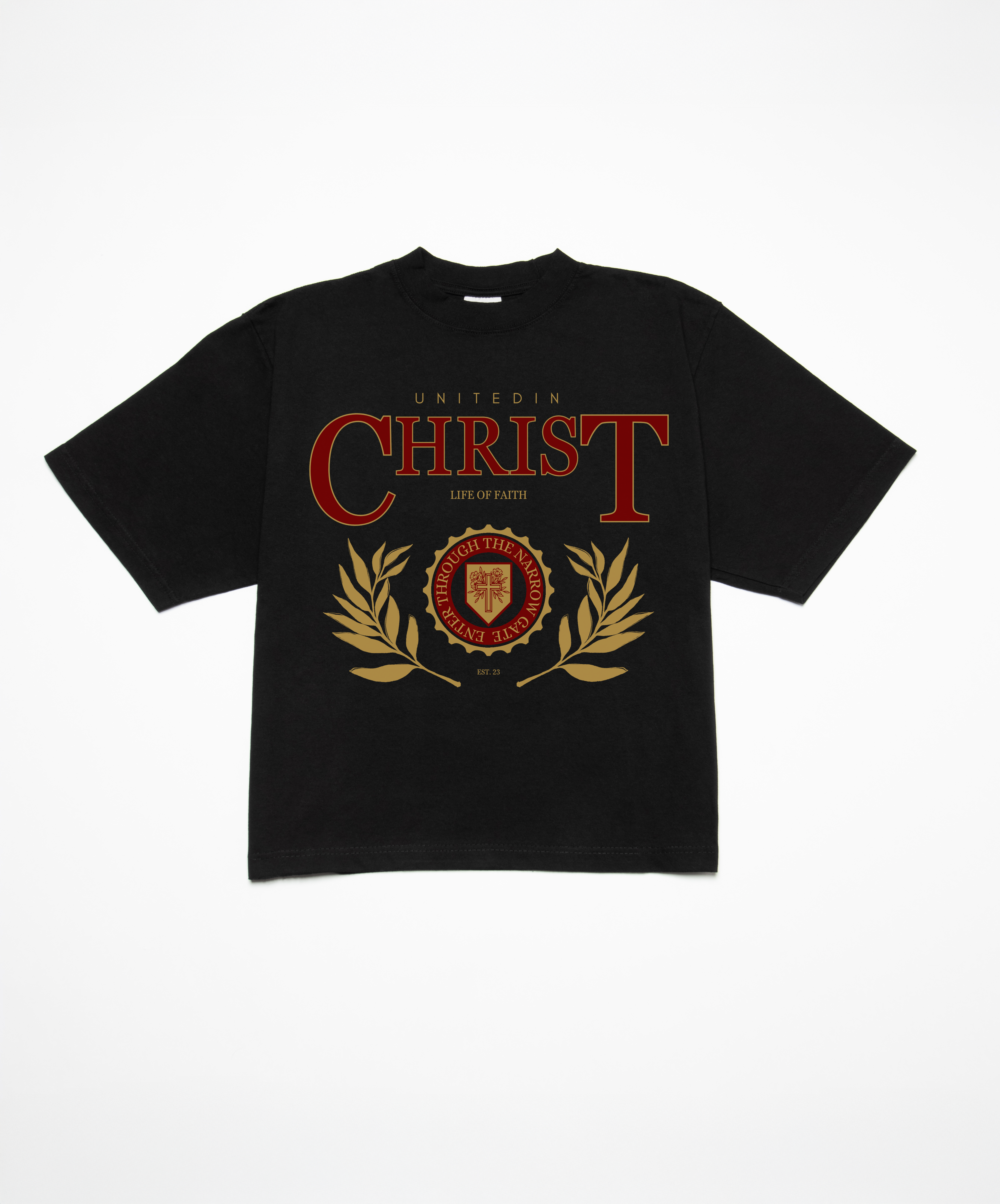 UNITED IN CHRIST BOXY TEE - RED