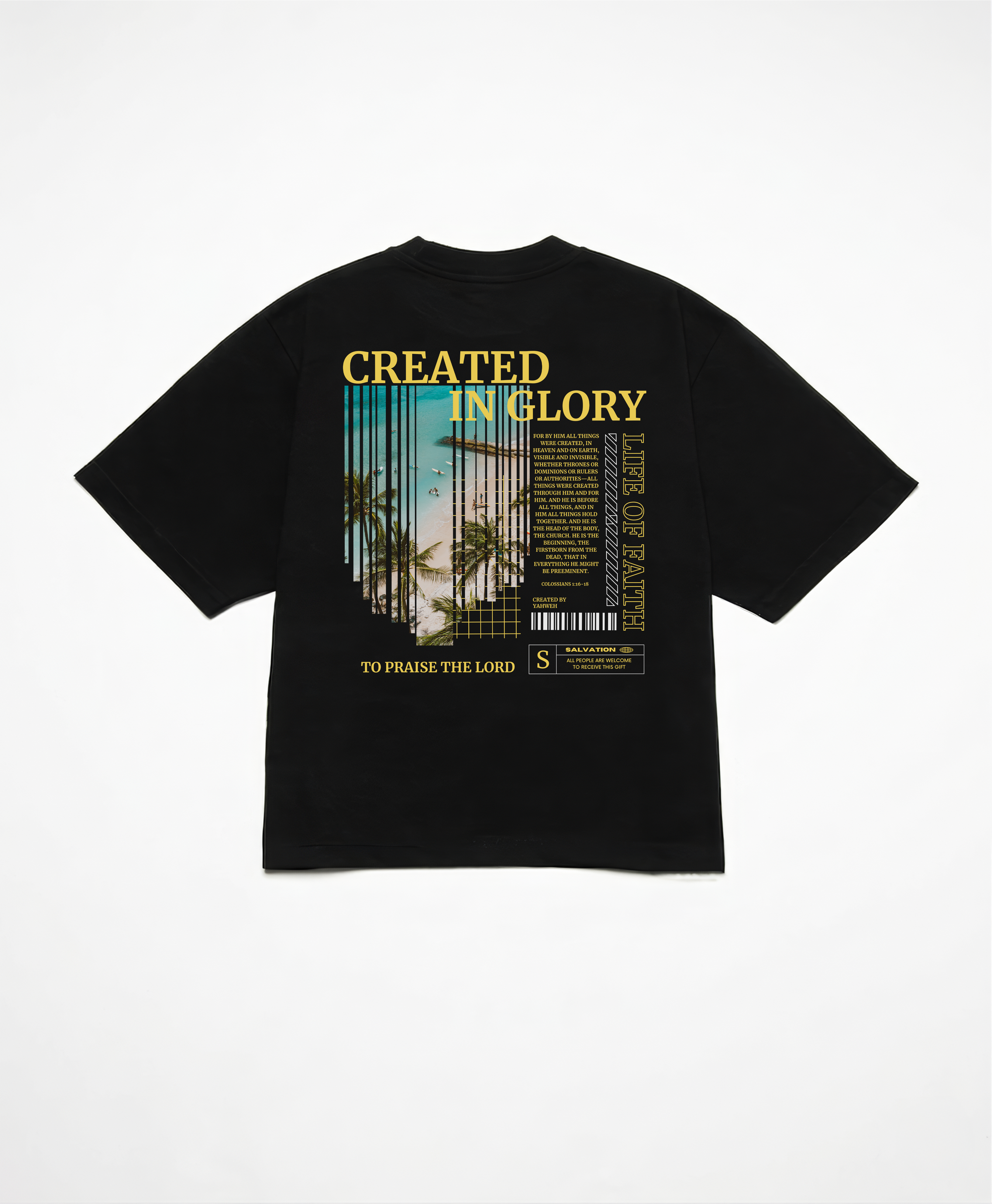 CREATED IN GLORY CROPPED BOXY TEE