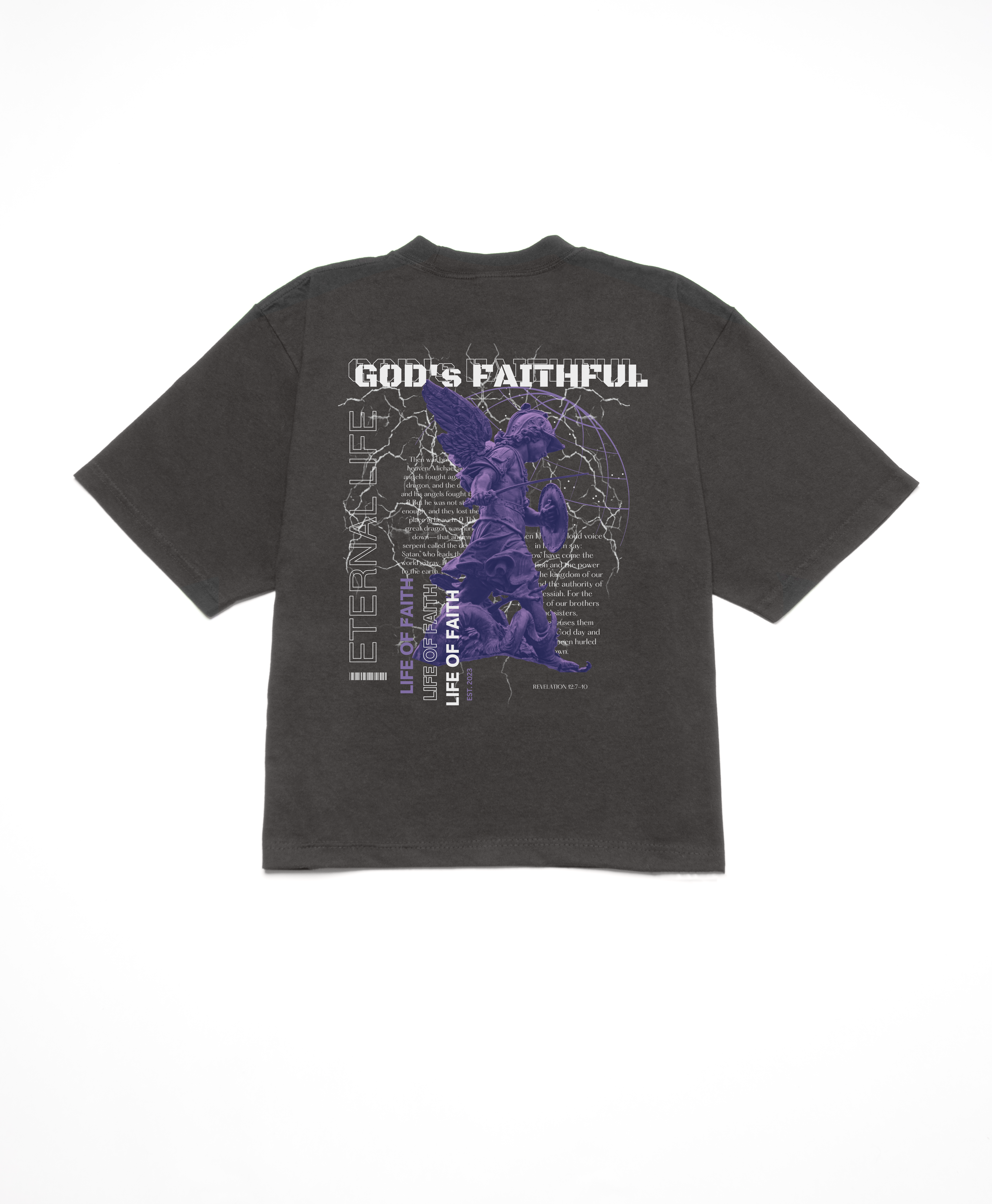 GOD'S FAITHFUL BOXY TEE (GRAPE)