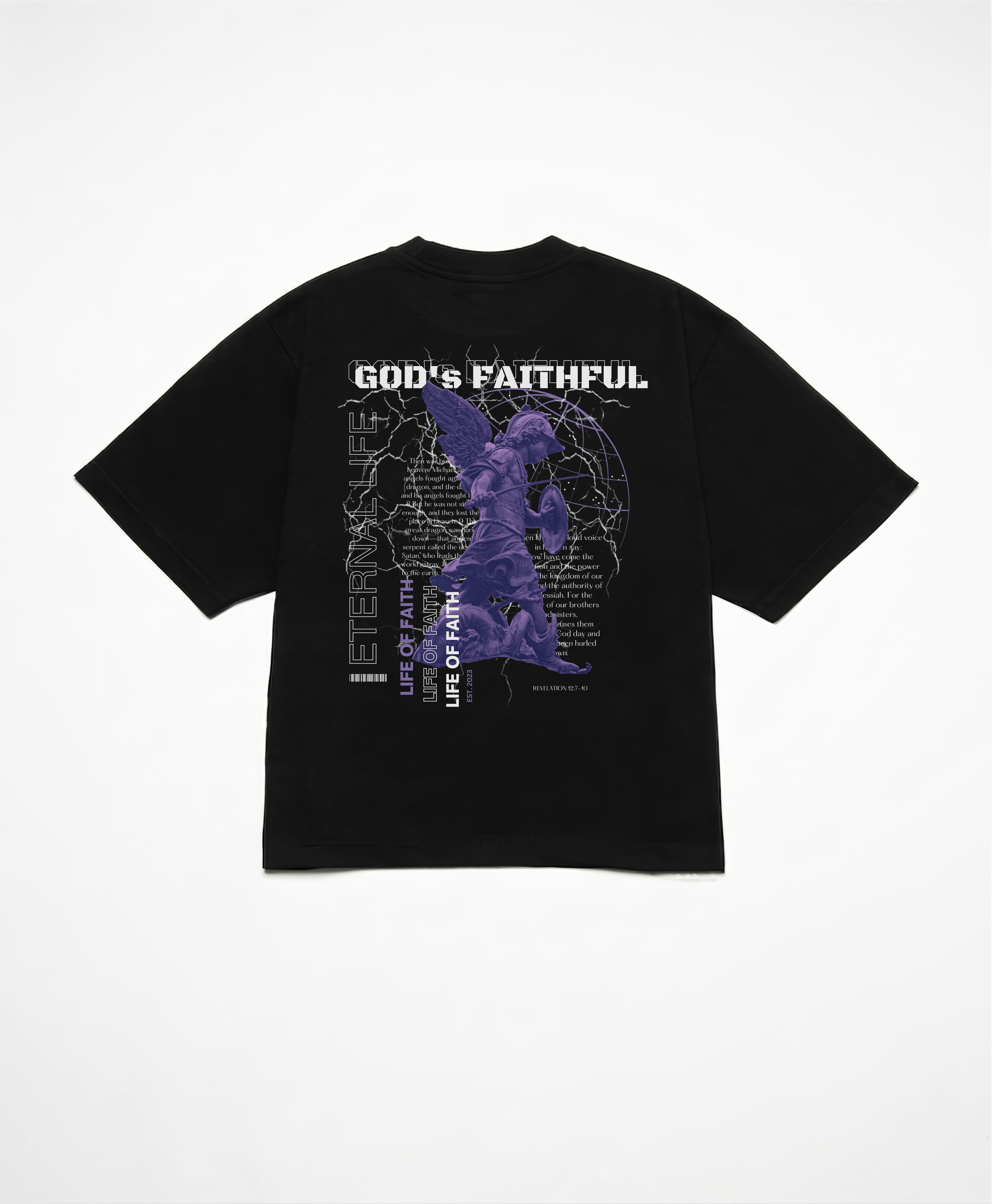 GOD'S FAITHFUL CROPPED BOXY TEE (GRAPE)