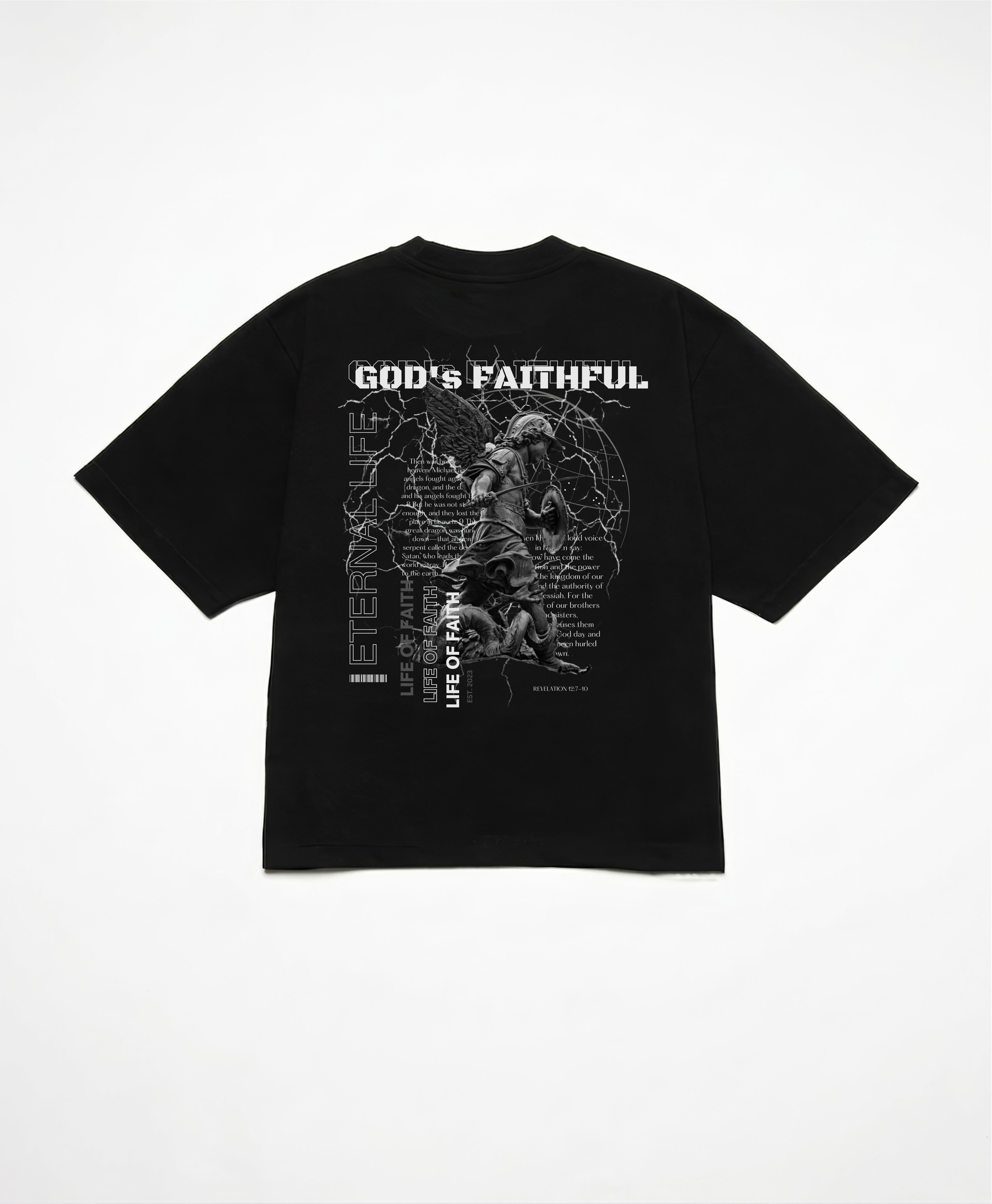 GOD'S FAITHFUL CROPPED BOXY TEE - CHARCOAL