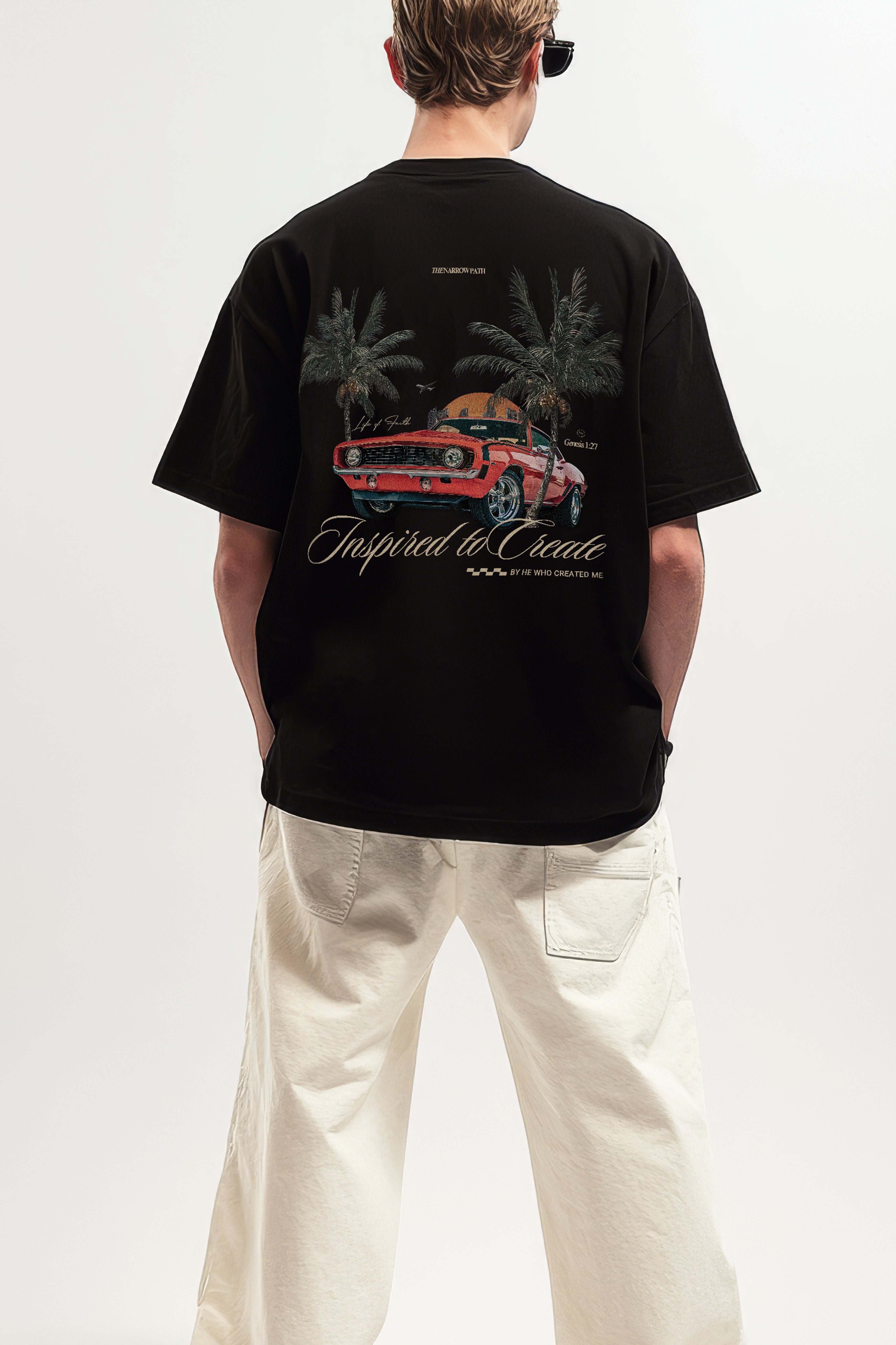 INSPIRED TO CREATE OVERSIZE TEE - CREME