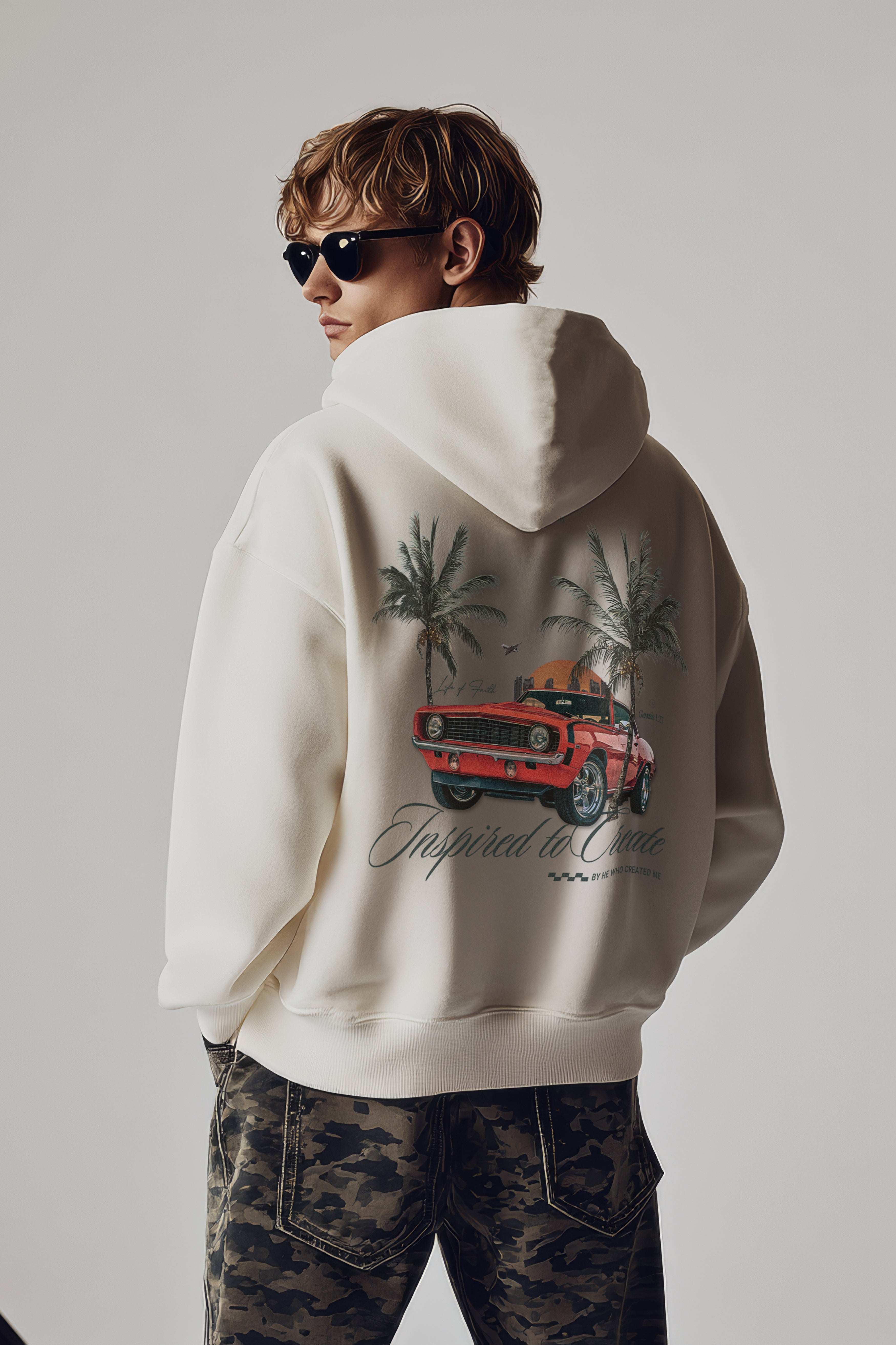 INSPIRED TO CREATE OVERSIZE HOODIE (420GSM) - GREEN