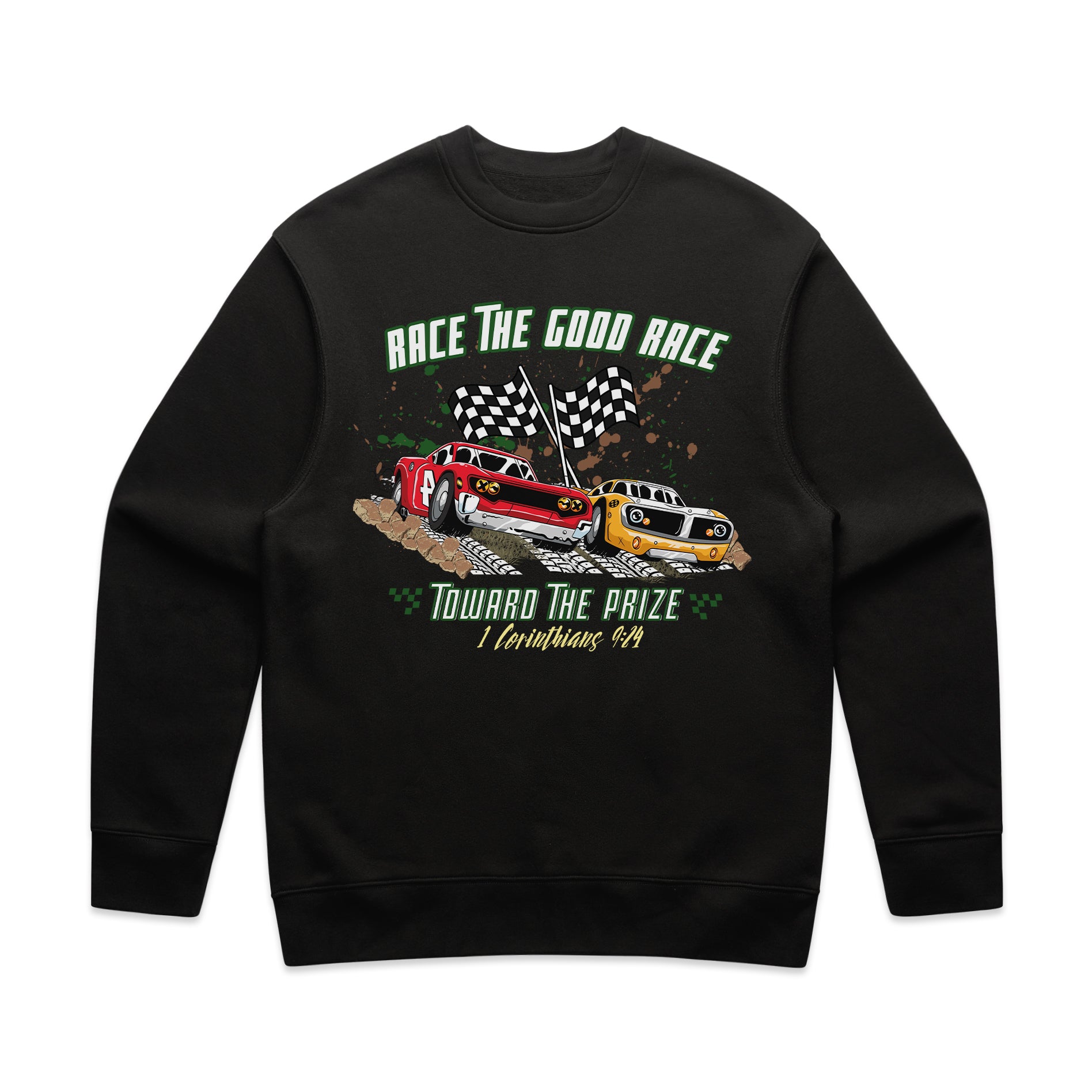 TOWARD THE PRIZE RELAXED CREWNECK - BLACK