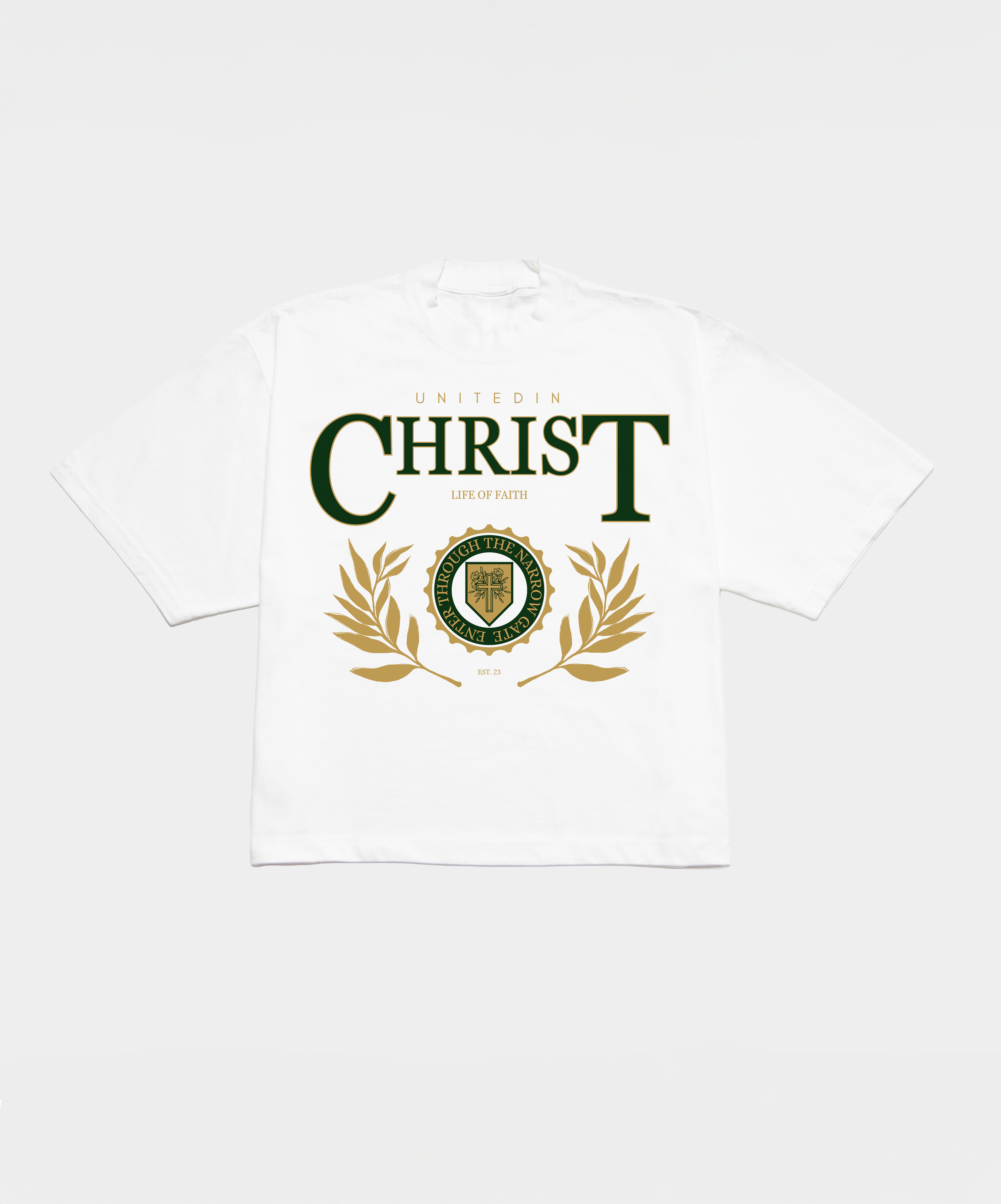 UNITED IN CHRIST BOXY TEE - GREEN