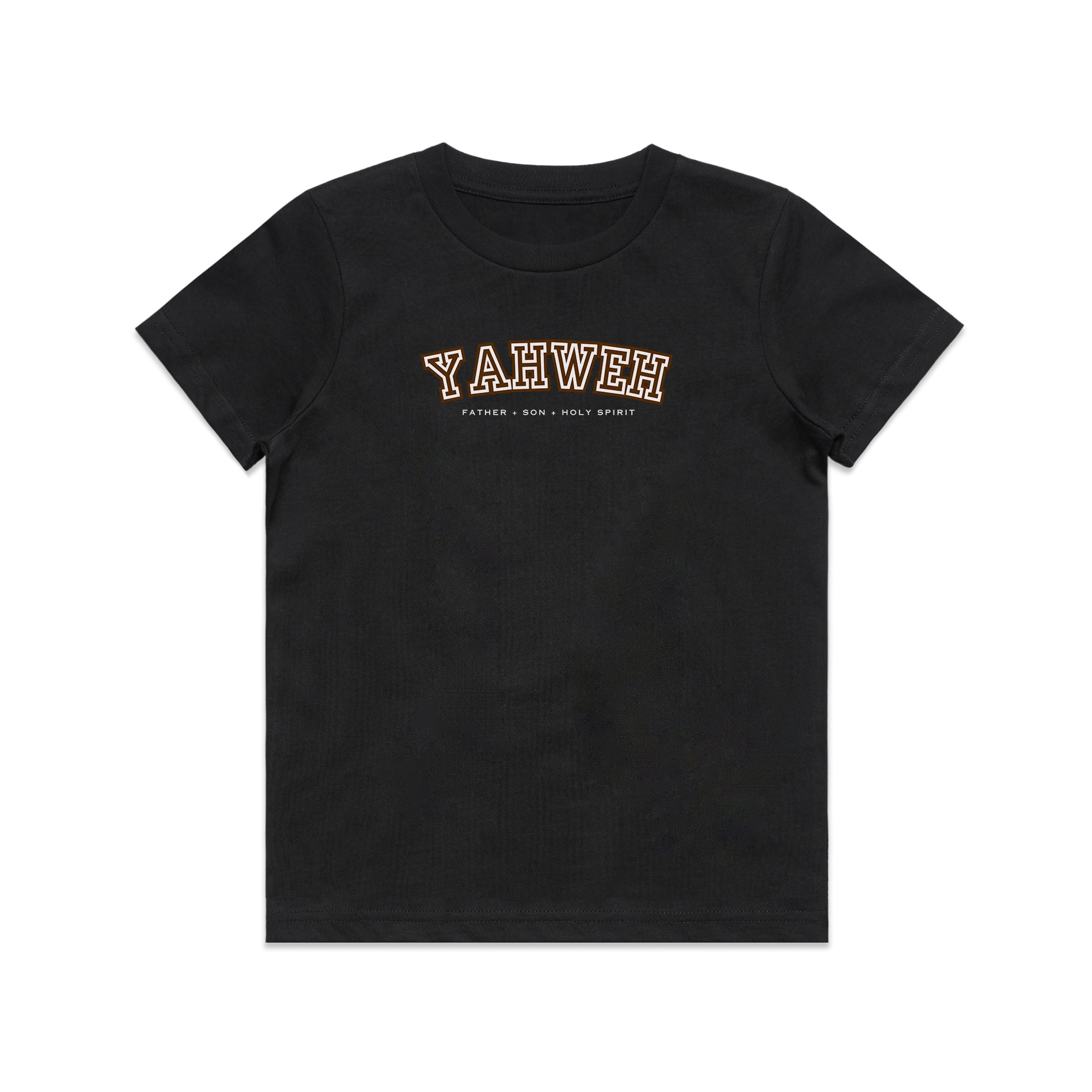 "YAHWEH" UNIVERSITY YOUTH TEE - BROWN