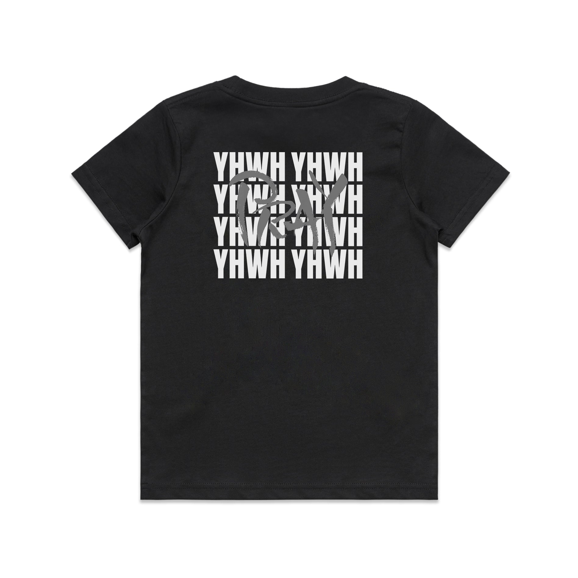 YHWH PRAY YOUTH TEE - GREY