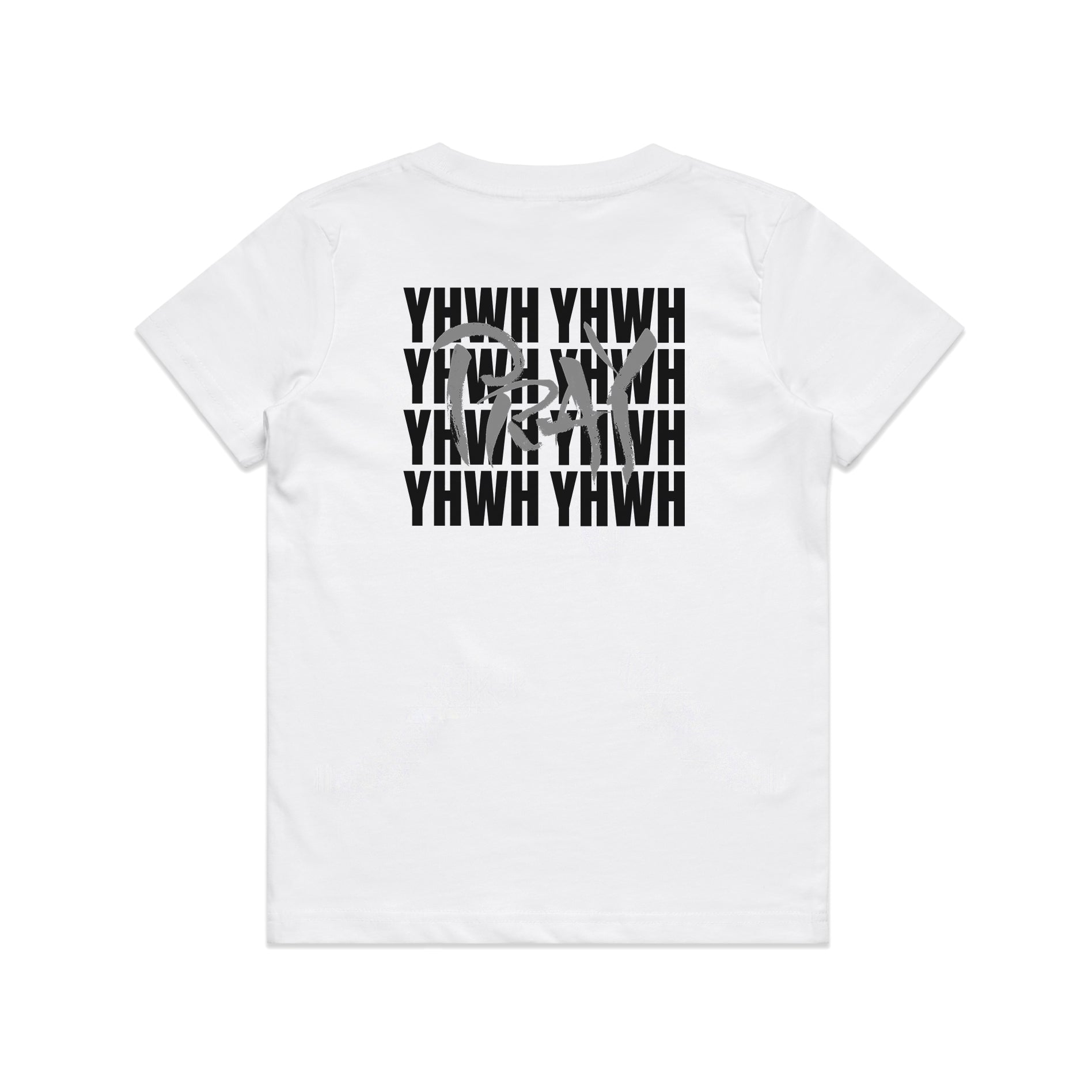 YHWH PRAY YOUTH TEE - GREY